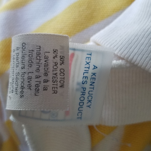 COPY - Vintage Oversize Striped Yellow White Crop… - Picture 6 of 7